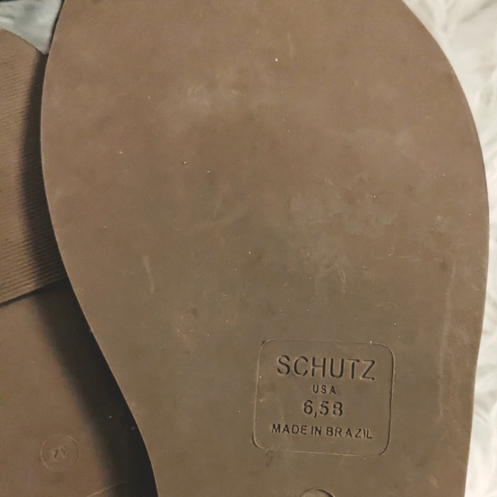 SCHUTZ Courtney Studded Gladiator Wrap Sandals 6.5 - Tan Leather - Picture 8 of 9